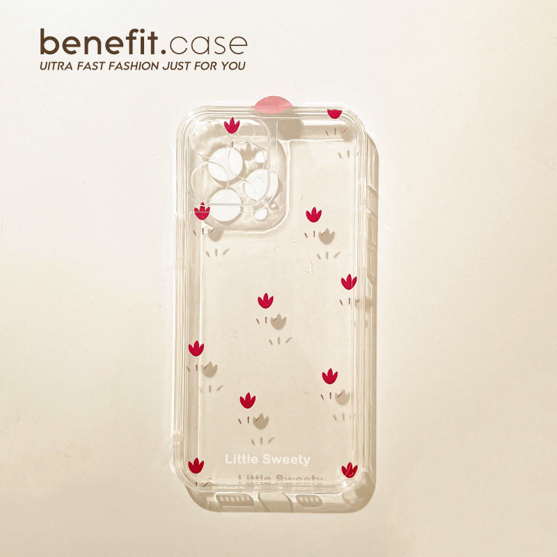 Benefit Brief Joins Tulips Apply Apple 13promax Mobile Phone Protection Shell iphone12 Soft Silicone Mini
