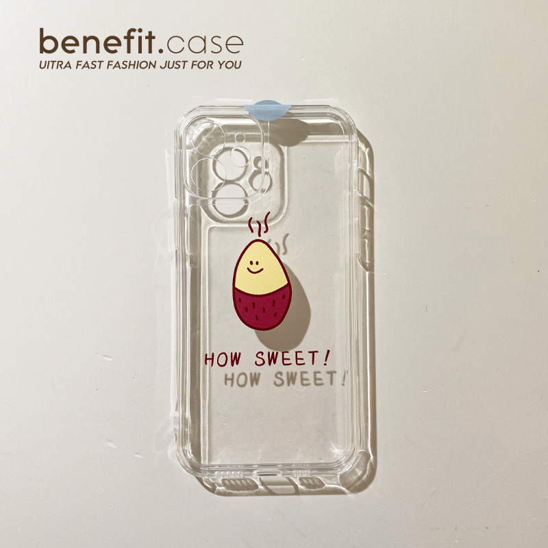 Benefit brief about little fresh baked sweet potatoes apply Apple 13promax mobile phone protection shell iphone12mini protective sheath xsmax creative xr transparent 8p