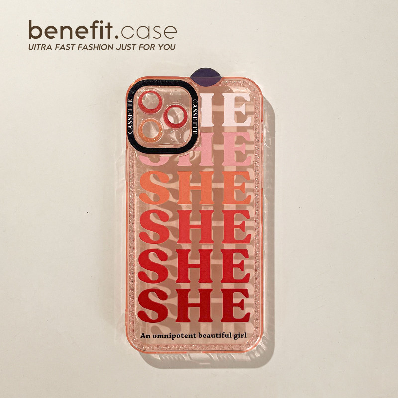Benefit Japan-ROK brief SHE applies Apple 13promax anti-fall mobile phone protection shell iphone12mini protective sleeve xsmax full package xr transparent 8