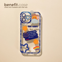 Benefit Cute Rainbow Bear Tags apply Apple 13promax Advanced mobile phone shell iphone12mini protective sleeve xsmax anti-fall xr transparent