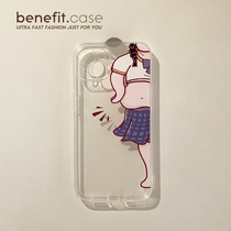 Benefit Lovers Cute Fat Girl applies Apple 13promax lovers mobile phone shell iphone12mini protective sleeve xsmax anti-fall xr silicone 8pl