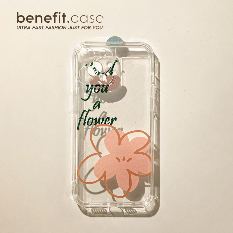 Benefit brief Joins send you a flower to apply Apple 13promax mobile phone protection shell fresh iphone12mini creative xsmax silicone xr full