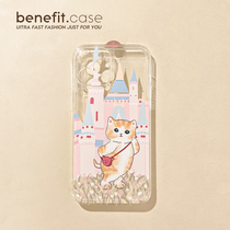 Benefit cartoon castle kitty applies Apple 13promax mobile phone shell soft iphone12 silicone mini transparent xsmax creativity xr Japan-ROK 8plu