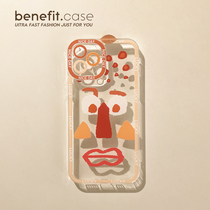 Benefit adorable open eye expression applies Apple 13promax anti-fall mobile phone shell iphone12mini protective sleeve xs full package xr transparent 8p superior 7p women