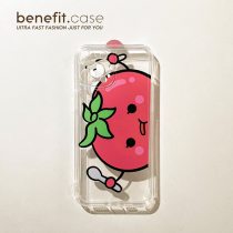 Benefit Katinins red tomato apply Apple 13promax mobile phone shell creative iphone12mini transparent xsmax gourmet xr full package 8pl