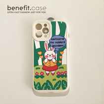 Benefit Japan-ROK rabbits field life applies Apple 13promax mobile phone shell fresh iphone12mini cute xsmax Korean wind xr brief about 8p