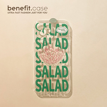 Benefit minimalist creative salpad applies Apple 13promax mobile phone shell iphone12 transparent mini silicone xsmax light food salad xr Japan-ROK