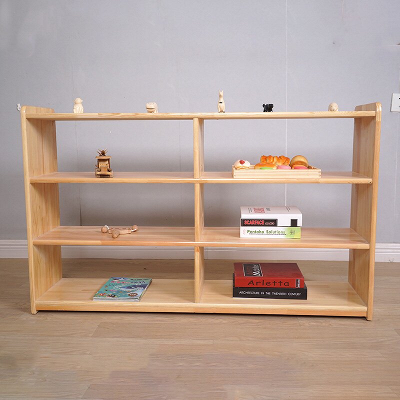 Kindergarten cabinet Solid wood locker combination Children's toy storage shelf Teaching aid cabinet Early education shelf School bag cabinet