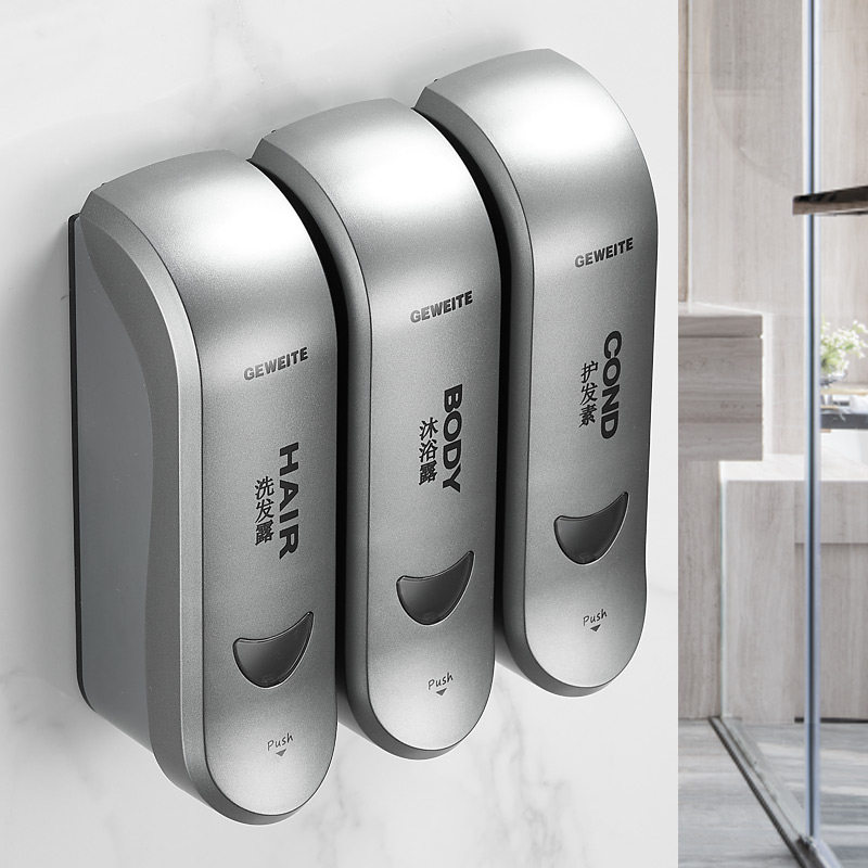 Hotel Soap Dispenser Wall-mounted Free punching shampoo Water body lotion Box Wash Liquid Case Hanging Wall Press Bottle guesthouses