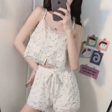 Летняя сексуальная свежая хлопковая пижама, тонкий комплект для принцессы, эффект подтяжки, подходит для подростков