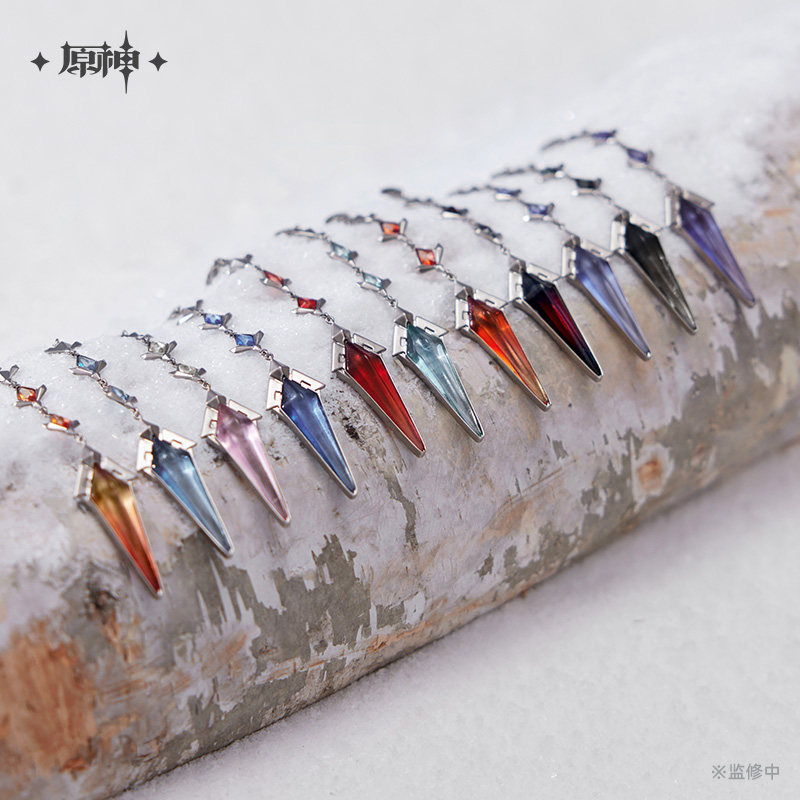 【 primary god official 】 frost mark And power flame series Brooch Set up Accessory bag   Genshin