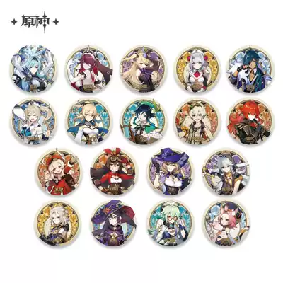 (Original God)Munde City theme series Character badge Tinplate badge Original God surrounding Genshin