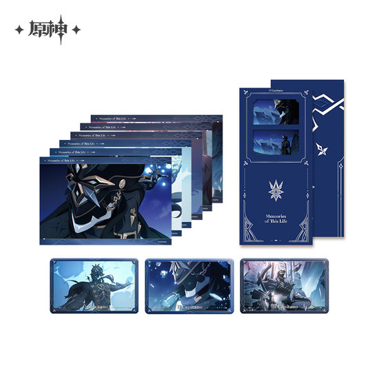 
[Genshin Official] The Memories of the World Series Badge Collection Card Imitation Film Bookmark Set Genshin