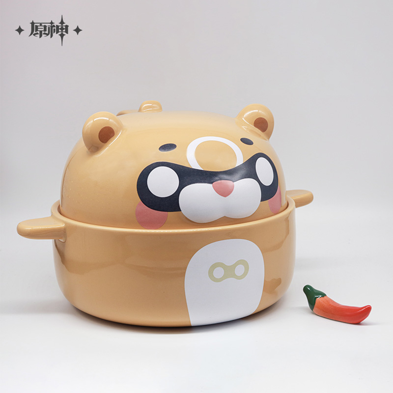 (Harajin) Pot Ba one person food ceramic instant noodle bowl Gift chili chopsticks Tuo dormitory Hara god around Genshin