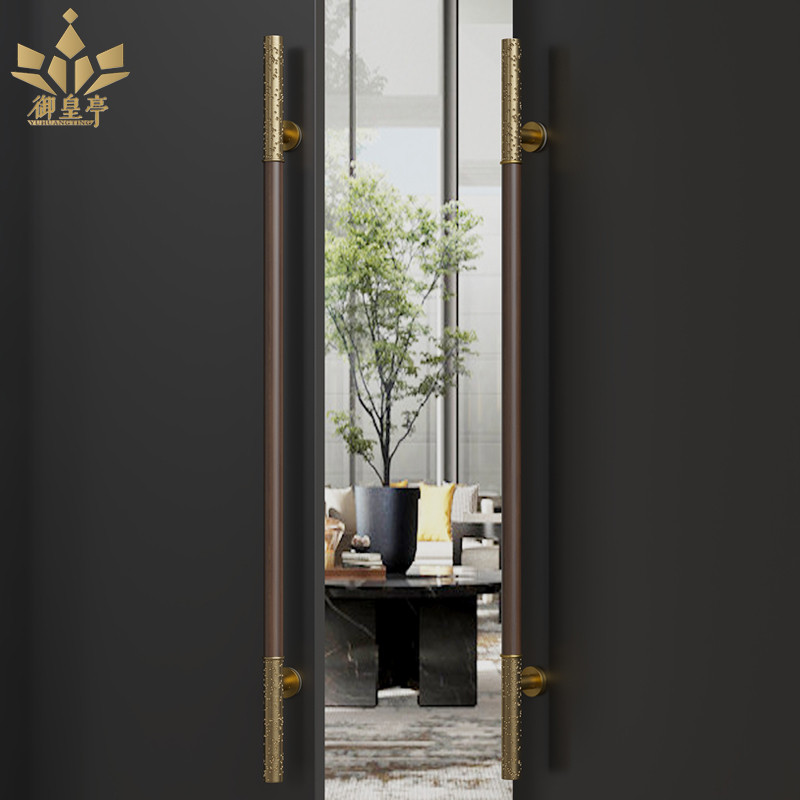 Thicken stainless steel glass door pull wire wallet wooden door pull high-end club door to hand simple