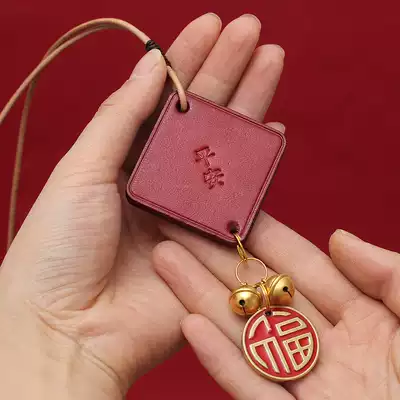 Car pendant car interior hanging decoration BMWmini decoration men and women's style security real handmade leather creative high-grade