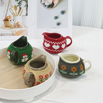 LondonPottery350ML Milk Pot bronzed Acrylic Knit Cute And Delicate Anti-Burn Thermal Insulation Cup-ins