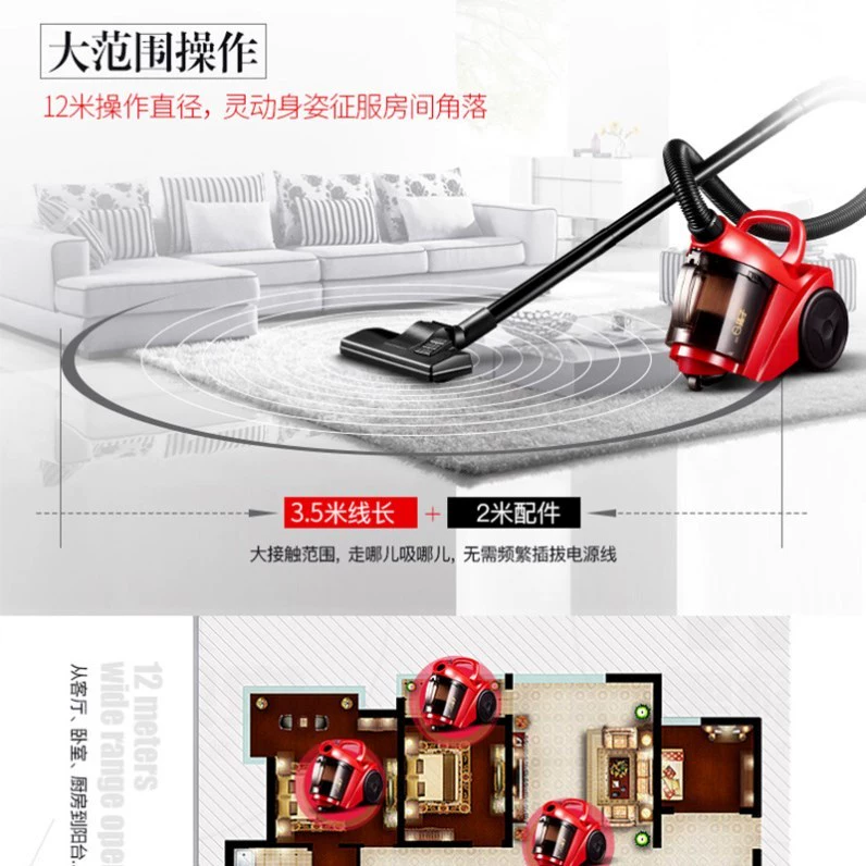 Máy hút bụi nhỏ cầm tay đục lỗ hút lông thú cưng lớn khung hút bụi nhà ghế sofa. - Máy hút bụi
