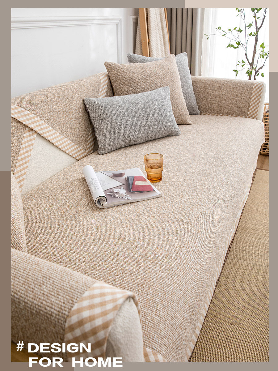 Cotton mixed sofa pad four seasons of general cotton linen thickness combination sand found a home-friendly cushion