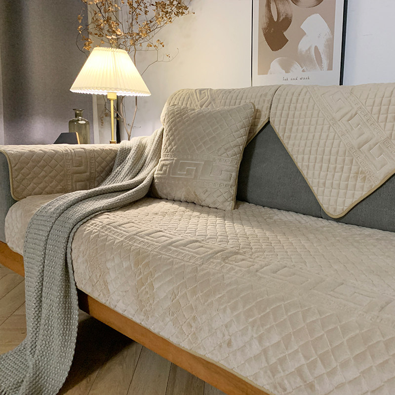 Winter Warm Thick Short Plush Sofa Cushion Simple Quality Versatile Comfortable Cushion Custom Full Size Sofa Cushion