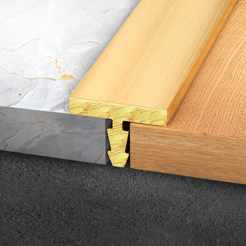 Yinghua copper pressure strip T-line decorative mosaic background wall wooden floor threshold strip edge strip embedded buckle strip