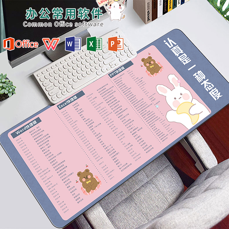 High-color female in superrat pad female counter shortcut tablepad cute cartoon mouse pad cut wrist cushion edge thickening multi-functional creative keyboard gasket