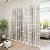 Nordic Net red screen folding decoration living room rental room partition clothing nail shop curtain iron screen partition