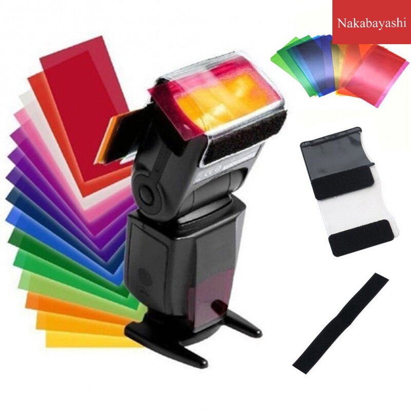 Camera top flash color warm film set 12 20 30 color filter universal color filter paper color change sheet