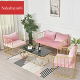 Nordic Light магазин роскошной одежды небольшой диван маникюрный салон приемный стол Интернет знаменитости салон красоты диван журнальный столик комбинация