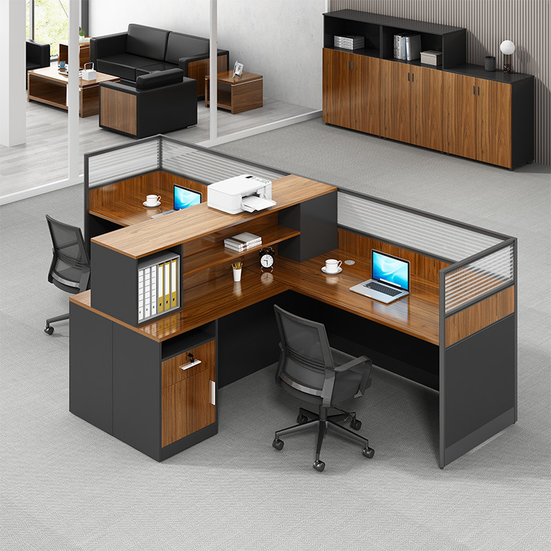Office screen staff financial desk and chair combination simple double card seat partition staff desk