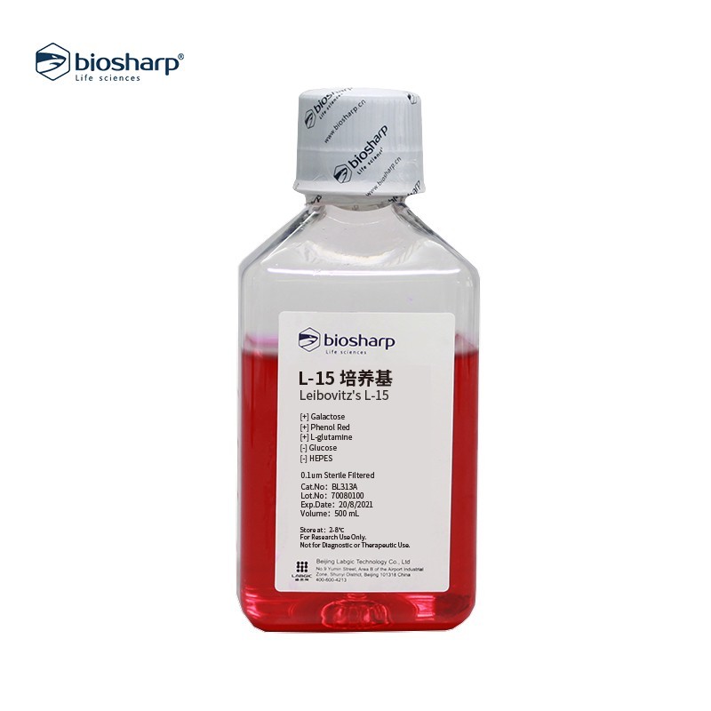 Biosharp BL313A L-15培养基含L-谷氨酰胺 酚红 细胞培养白鲨试剂