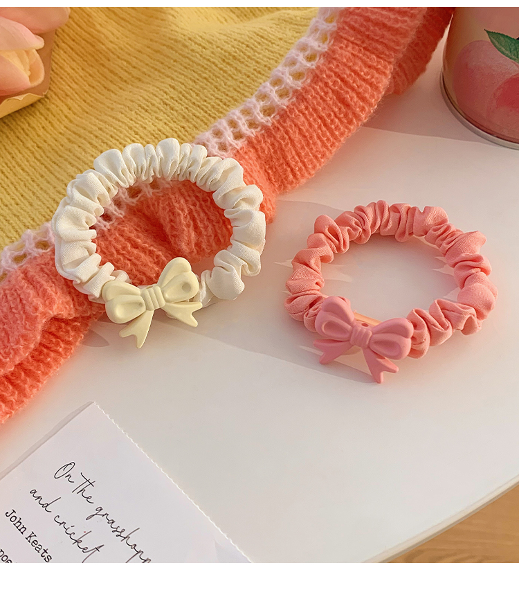 Fashion Solid Color Bow Hair Rope Women's Simple Hair Accessory display picture 3