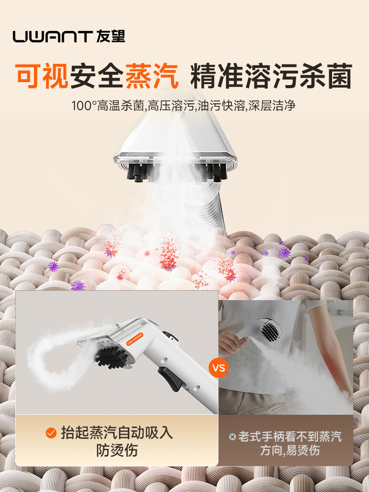 Uwant Fabric Cleaning Machine Carpet Sofa Mattress Multifunctional Steam Cleaner Large Abstract Steam