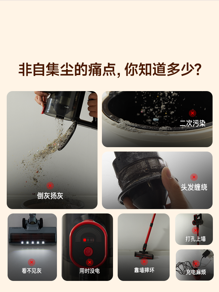 [No.1 Best-Selling Vacuum Cleaner] Uwant Youwang Da Ju Cordless Vacuum Cleaner with Self-Dust Collection for Home Use