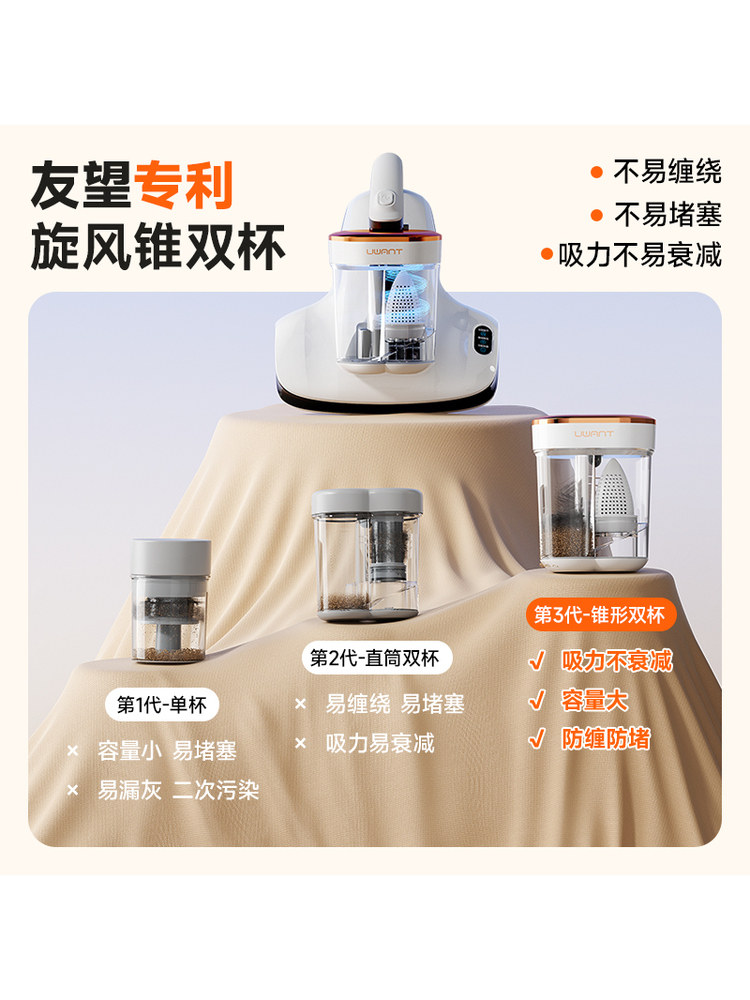 Recommended by Yangma's Show - Uwant Youwang Double Cup Mite Removal Device, Bed Household Vacuum Cleaner Magic Tool Cm2407Max