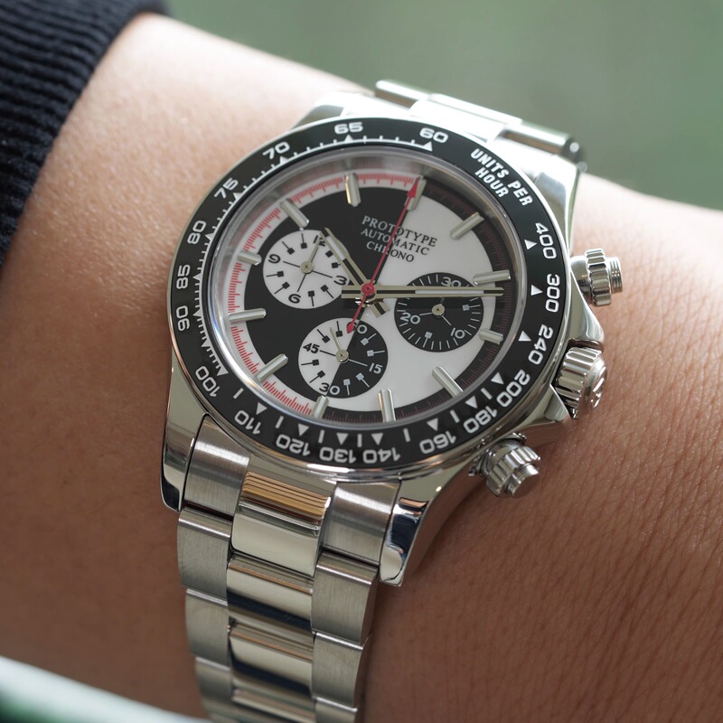 Prototype Special Edition Model "Yin Yang Pn Surface" Version 2.0 Dandong 4130 Bidirectional Automatic Chronograph Watch Prototype Special Edition Model "Yin Yang Pn Surface" Version 2.0 Dandong 4130 Bidirectional Automatic Chronograph Watch