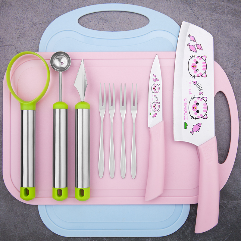 Fruit digger spoon pattern platter tool set home cut apple artifact carving watermelon shape mold