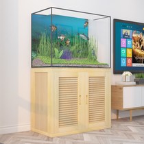 Book A Fish Tank Low Cabinet Ground Cabinet Solid Wood Fish Tank Rack Aquarium Pine Wood Base Bottom Cabinet Ground Cabinet Cupboard