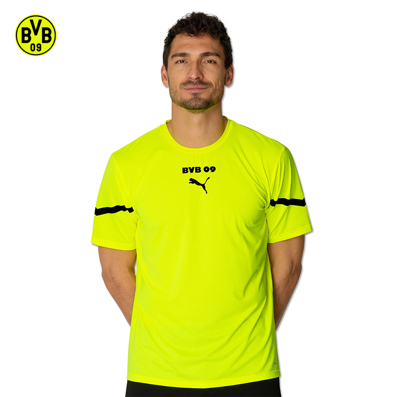 Dortmund BVB Puma puma official spring new football sports casual short-sleeved training suit T-shirt men