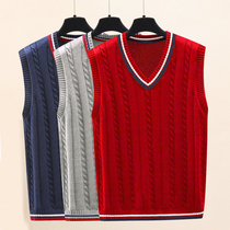 Childrens waistcoat Student base sweater Spring and autumn and winter school uniform custom kindergarten garden clothes British style cotton vest