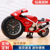 Fashionable and simple motorcycle model alarm clock plastic clock creative holiday gift personalized decoration desktop clock
