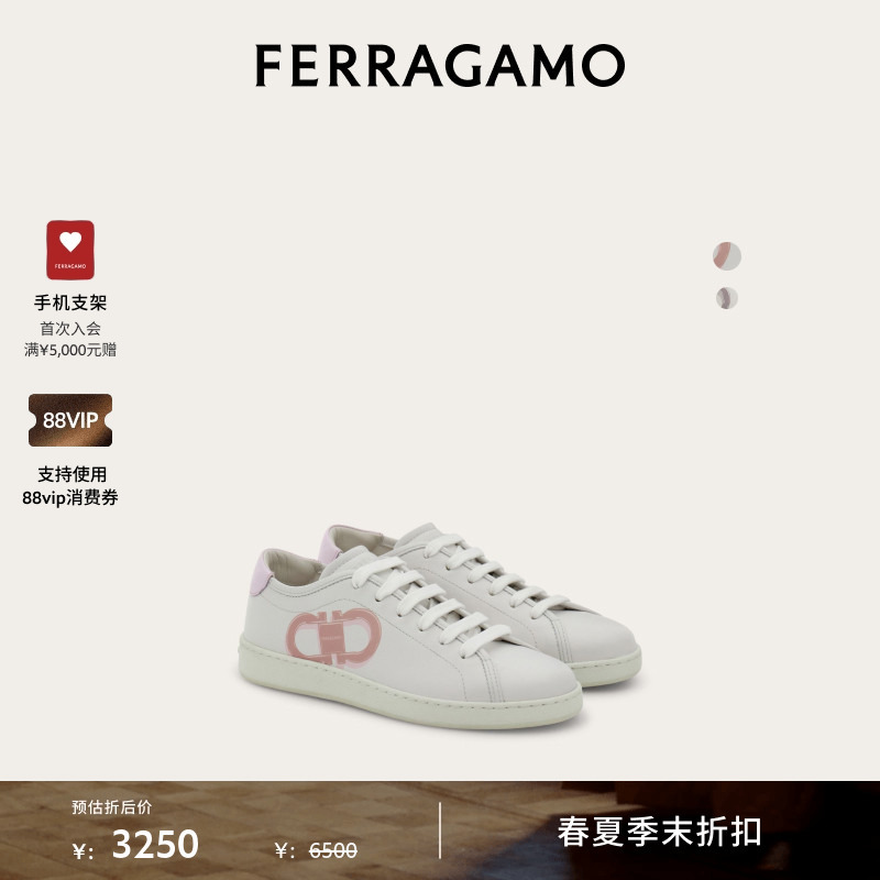 [End-Of-Season Discount] Ferragamo Women's Gancini Double-Buckle Casual Shoes and Sneakers