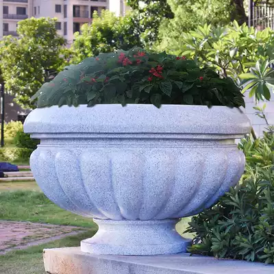 Glass fiber flower pot Flower pot European-style indoor outdoor shopping mall Park garden bonsai potted pot floor flower pot ornaments