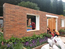 Old red brick sliced red brick outer skin antique brick cultural brick wind ancient brick Yangming brand exterior wall split brick 203