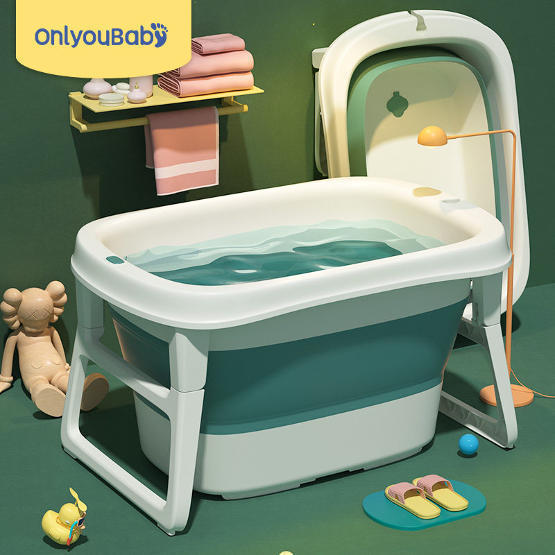 Baby bath tub baby bath tub children's bath bucket folding bath bucket can swim sit lying home bath bucket large