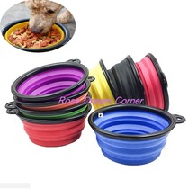 Folding Collapsible Travel Dog Bowl Food WaterBasin Camping