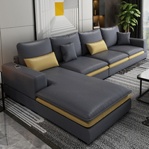 Leave-in nanotechnology fabric sofa Living room Nordic size apartment type detachable and washable latex simple modern fabric sofa