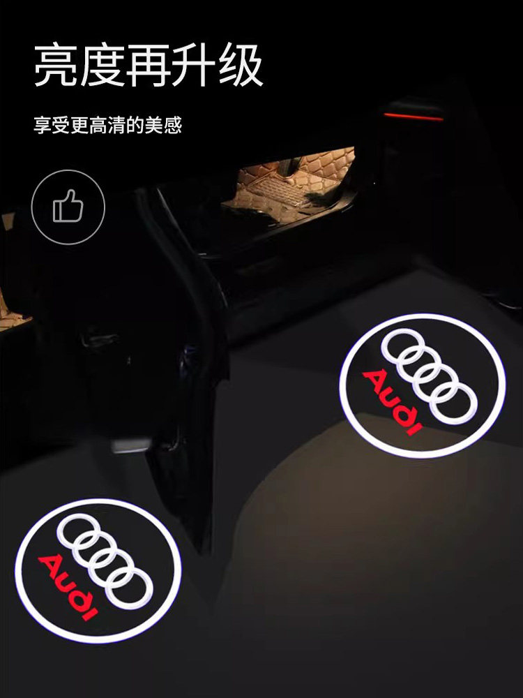 Suitable for Audi A8/A6L Welcome Lights, Car A4A7 Floor Ambient Decorative Lights, Q2Q5Q8 Door Projection Lights