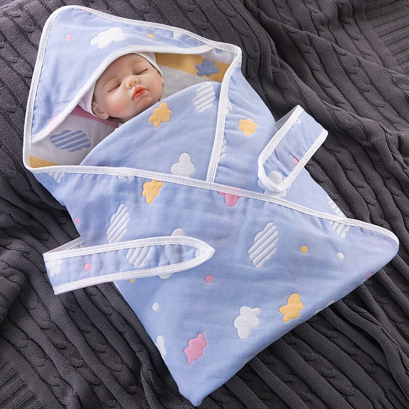Baby bag quilt newborn cotton gauze delivery room summer thin newborn anti-shock artifact four seasons universal quilt