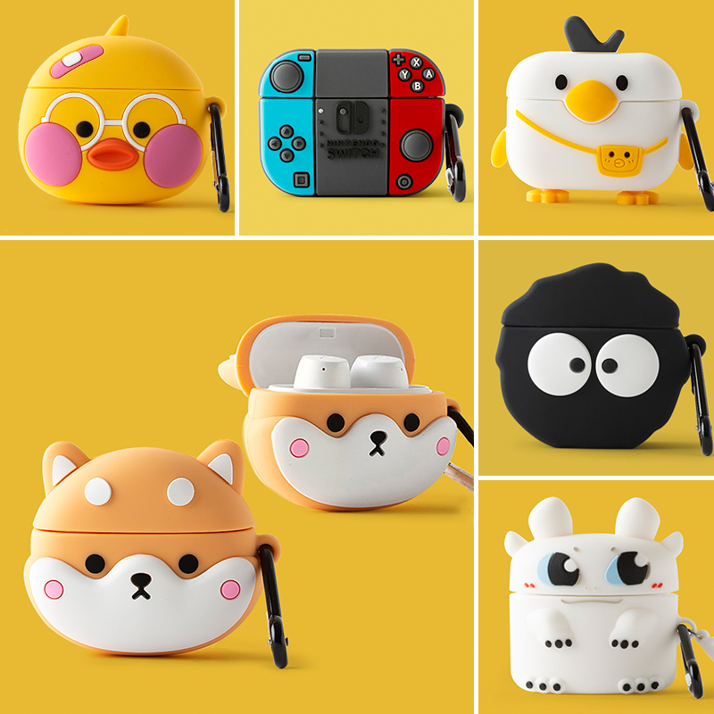 Shengmai X3 headphone case tws true wireless music bluetooth headphone protective case rambler minibuds silicone soft shell edifier charging box mini buds heartless cartoon